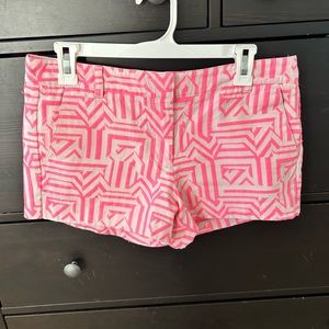 J.Crew Hot Pink/Cream Shorts